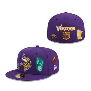 Men Minnesota Vikings Purple Team Local 59FIFTY Fitted Hat