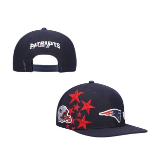 Men New England Patriots Pro Standard Navy Pink Stars Snapback Hat