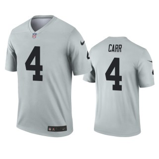 Oakland Raiders Derek Carr Silver Inverted Legend Jersey