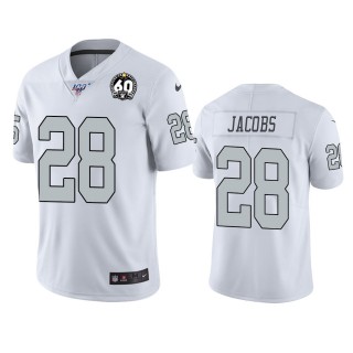 Oakland Raiders Josh Jacobs White 60th Anniversary Color Rush Jersey