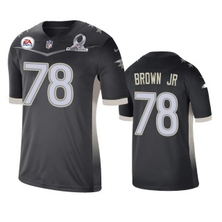 Baltimore Ravens Orlando Brown Jr. Anthracite 2021 AFC Pro Bowl Game Jersey