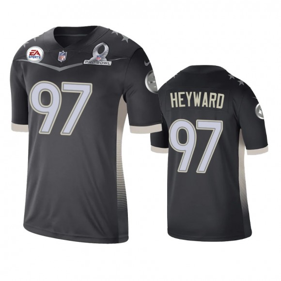 Pittsburgh Steelers Cameron Heyward Anthracite 2021 AFC Pro Bowl Game Jersey