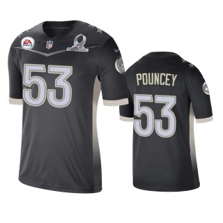 Pittsburgh Steelers Maurkice Pouncey Anthracite 2021 AFC Pro Bowl Game Jersey