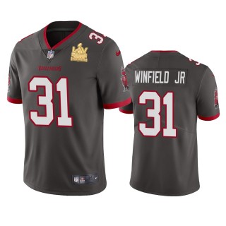 Tampa Bay Buccaneers Antoine Winfield Jr. Pewter Super Bowl LV Champions Vapor Limited Jersey