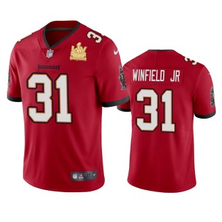 Tampa Bay Buccaneers Antoine Winfield Jr. Red Super Bowl LV Champions Vapor Limited Jersey