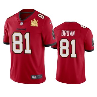 Tampa Bay Buccaneers Antonio Brown Red Super Bowl LV Champions Vapor Limited Jersey