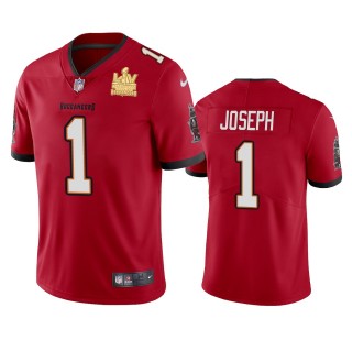 Tampa Bay Buccaneers Greg Joseph Red Super Bowl LV Champions Vapor Limited Jersey