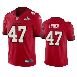 Tampa Bay Buccaneers John Lynch Red Super Bowl LV Vapor Limited Jersey