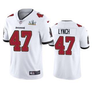 Tampa Bay Buccaneers John Lynch White Super Bowl LV Vapor Limited Jersey