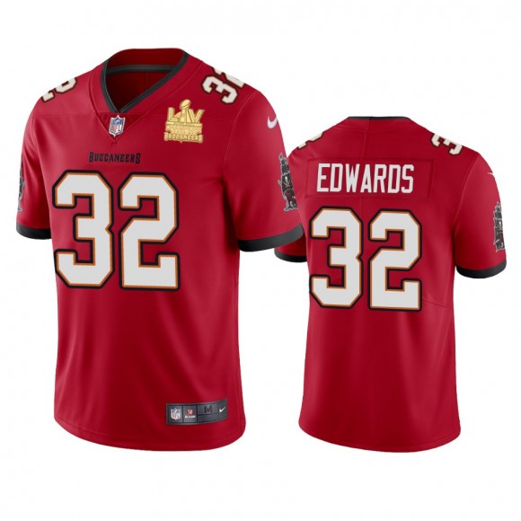 Tampa Bay Buccaneers Mike Edwards Red Super Bowl LV Champions Vapor Limited Jersey