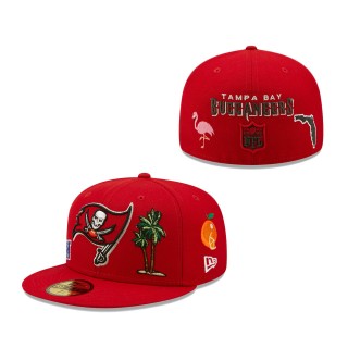 Men Tampa Bay Buccaneers Red Team Local 59FIFTY Fitted Hat
