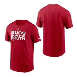 Men Tampa Bay Buccaneers Red 2021 NFC South Division Champions Trophy Collection T-Shirt