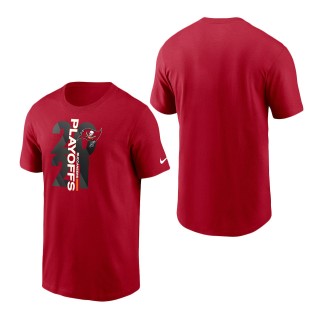 Men Tampa Bay Buccaneers Red 2021 NFL Playoffs Bound T-Shirt