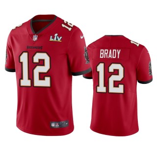 Tampa Bay Buccaneers Tom Brady Red Super Bowl LV Vapor Limited Jersey