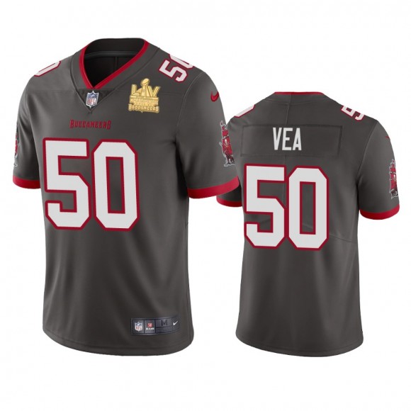 Tampa Bay Buccaneers Vita Vea Pewter Super Bowl LV Champions Vapor Limited Jersey