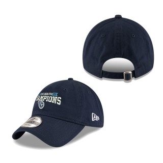 Men Tennessee Titans Navy 2021 AFC South Division Champions 9TWENTY Adjustable Hat