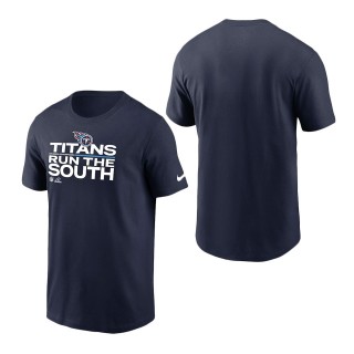 Men Tennessee Titans Navy 2021 AFC South Division Champions Trophy Collection T-Shirt