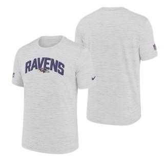 Men's Baltimore Ravens White Velocity Athletic Stack Performance T-Shirt