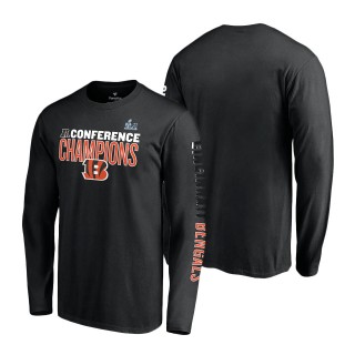 Cincinnati Bengals Black 2021 AFC Champions Long Sleeve T-Shirt