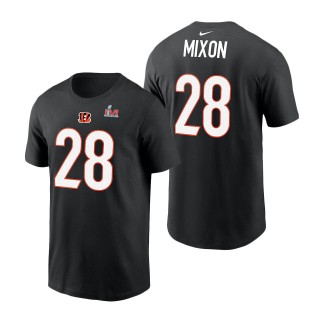 Cincinnati Bengals Joe Mixon Black Super Bowl LVI Bound Name & Number T-Shirt