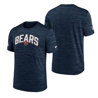 Men's Chicago Bears Navy Velocity Athletic Stack Performance T-Shirt