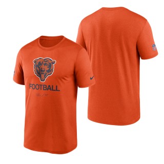 Men's Chicago Bears Orange Infographic Performance T-Shirt