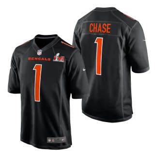 Cincinnati Bengals Ja'Marr Chase Black Super Bowl LVI Game Fashion Jersey