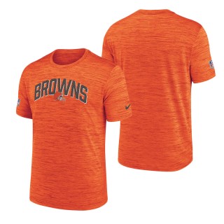 Men's Cleveland Browns Orange Velocity Athletic Stack Performance T-Shirt