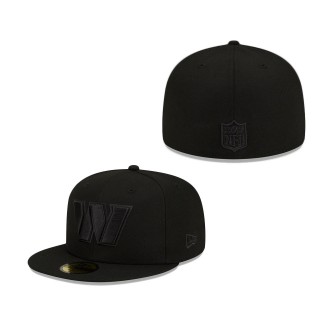 Washington Commanders Black on Black 59FIFTY Fitted Hat