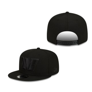 Washington Commanders Black On Black 9FIFTY Snapback Adjustable Hat