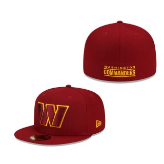 Washington Commanders Burgundy Team Basic 59FIFTY Fitted Hat
