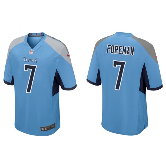 Men's D'Onta Foreman Tennessee Titans Light Blue Game Jersey