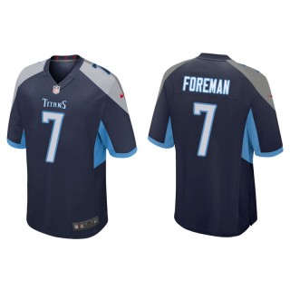 Men's D'Onta Foreman Tennessee Titans Navy Game Jersey