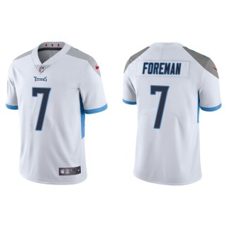 Men's D'Onta Foreman Tennessee Titans White Vapor Limited Jersey