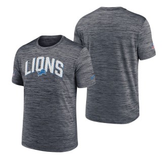 Men's Detroit Lions Black Velocity Athletic Stack Performance T-Shirt