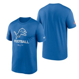 Men's Detroit Lions Blue Infographic Performance T-Shirt
