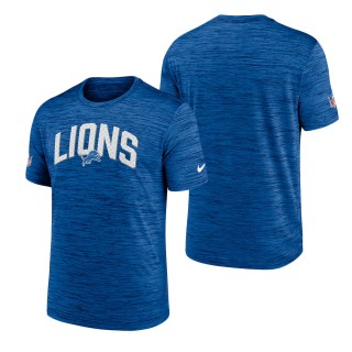 Men's Detroit Lions Blue Velocity Athletic Stack Performance T-Shirt