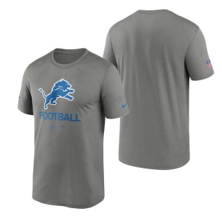 Men's Detroit Lions Gray Infographic Performance T-Shirt