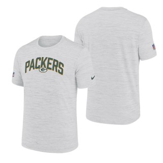 Men's Green Bay Packers White Velocity Athletic Stack Performance T-Shirt