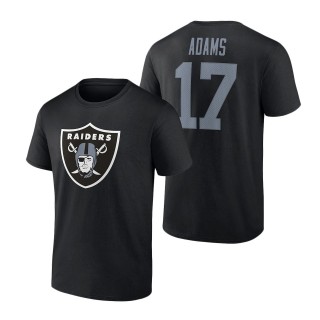 Las Vegas Raiders Davante Adams Fanatics Branded Black Player Icon Name & Number T-Shirt