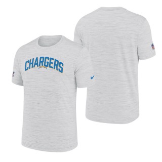 Men's Los Angeles Chargers White Velocity Athletic Stack Performance T-Shirt