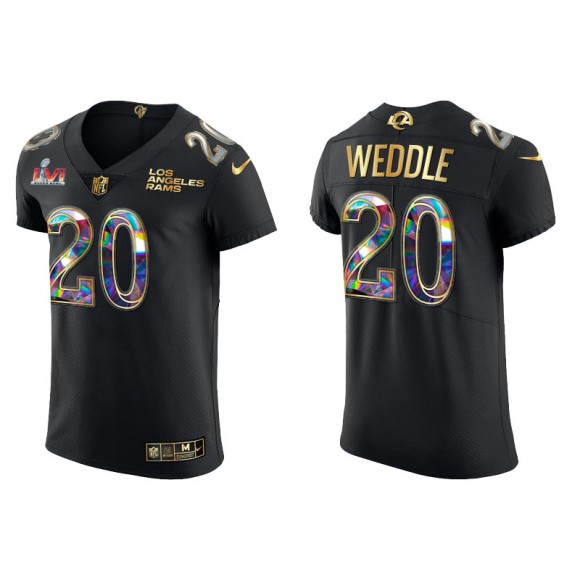 Super Bowl LVI Champions Rams Eric Weddle Black Diamond Jersey