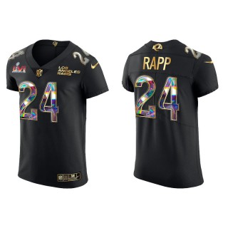 Super Bowl LVI Champions Rams Taylor Rapp Black Diamond Jersey