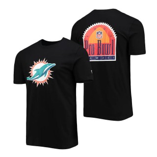 Miami Dolphins New Era Black 1993 Pro Bowl T-Shirt
