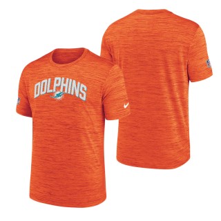 Men's Miami Dolphins Orange Velocity Athletic Stack Performance T-Shirt