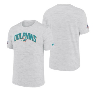 Men's Miami Dolphins White Velocity Athletic Stack Performance T-Shirt