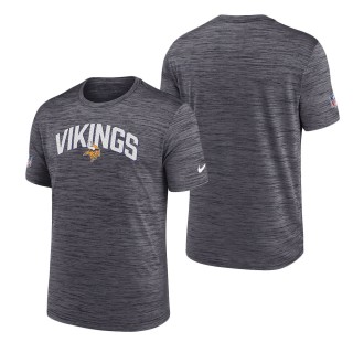 Men's Minnesota Vikings Black Velocity Athletic Stack Performance T-Shirt
