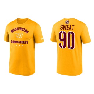 Montez Sweat Commanders Name & Number Gold T-Shirt