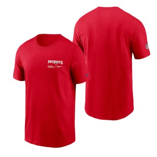 Men's New England Patriots Red Infograph Lockup Performance T-Shirt
