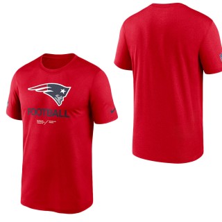 Men's New England Patriots Red Infographic Performance T-Shirt